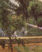 Paul Cezanne Pool at the jas de Bouffan oil on canvas